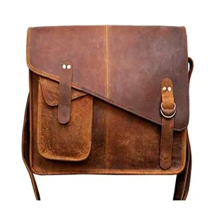 TUZECH 15 inche15s Buffalo Hunter Leather Bag Laptop Messenger/College Bag Men and Women (15 inches)