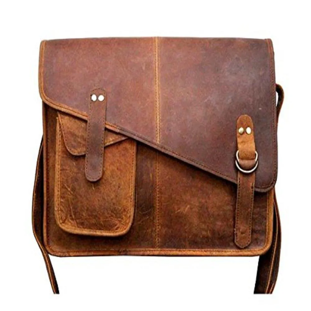 TUZECH 15 inche15s Buffalo Hunter Leather Bag Laptop Messenger/College Bag Men and Women (15 inches)
