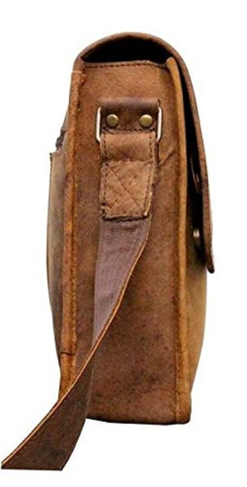 TUZECH 15 inche15s Buffalo Hunter Leather Bag Laptop Messenger/College Bag Men and Women (15 inches)