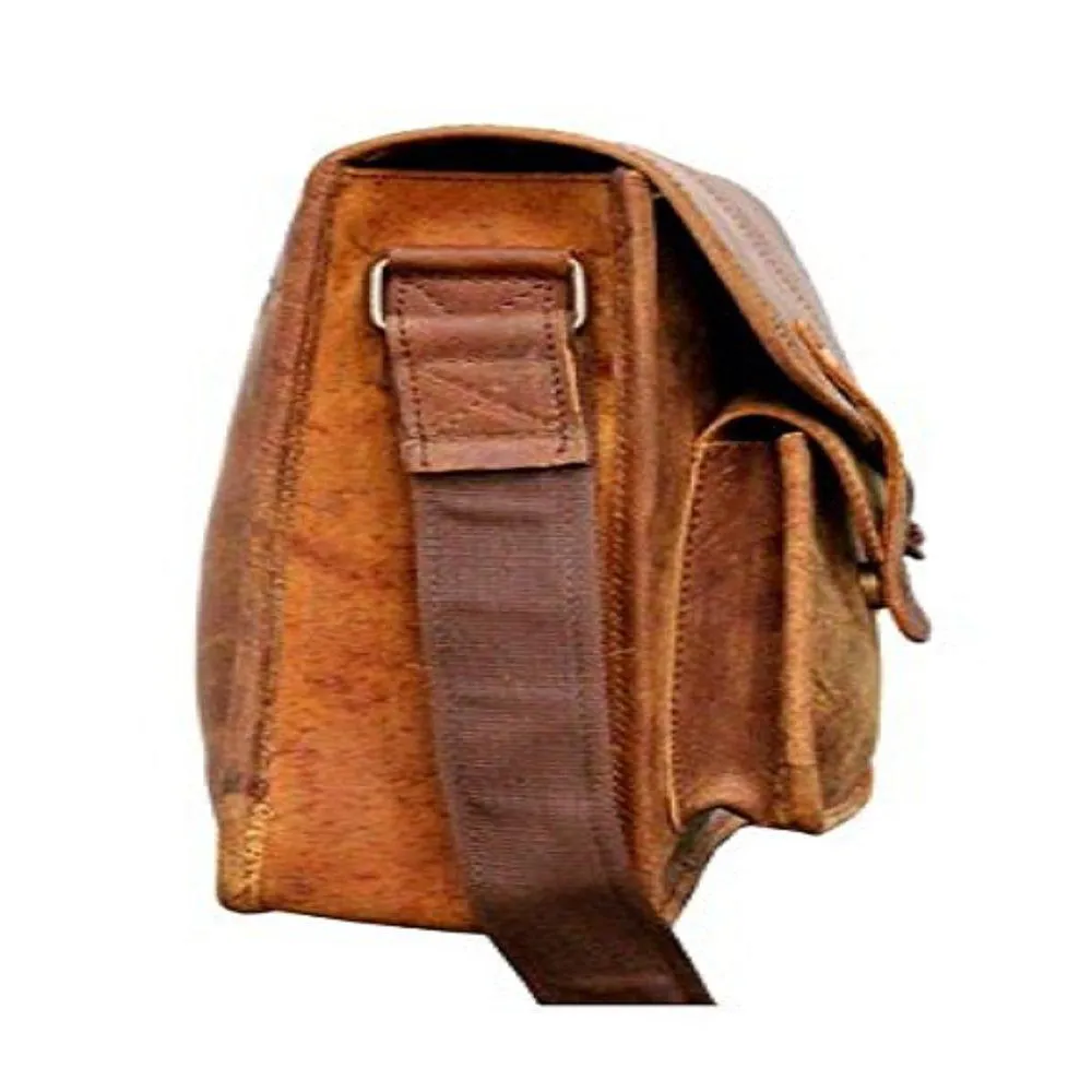 TUZECH 15 inche15s Buffalo Hunter Leather Bag Laptop Messenger/College Bag Men and Women (15 inches)