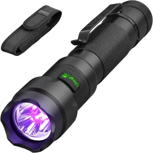 ULTRAFIRE 395nm UV Flashlight,Blood Tracking Light Flashlight, Rechargeable 15W High Power Ultraviolet Blacklight for Pet Urine Detection,Resin Curing,Minerals,Blood Trail Tracking 502UVN PRO