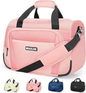 Underseat Carry On Luggage - Lightweight Travel Tote Weekender Bag Overnight Duffle for Travel, Personal Item - Pink-16Inch