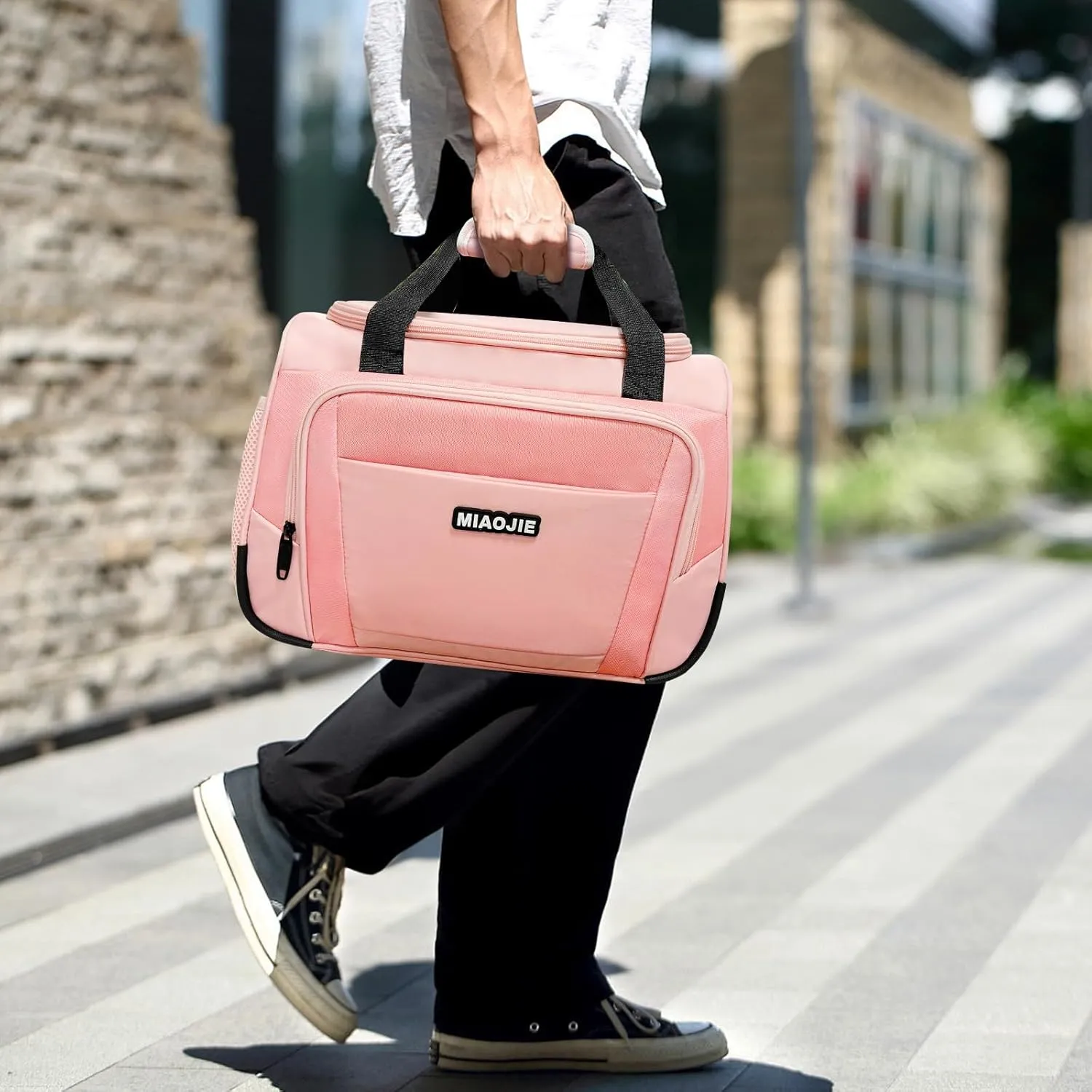 Underseat Carry On Luggage - Lightweight Travel Tote Weekender Bag Overnight Duffle for Travel, Personal Item - Pink-16Inch