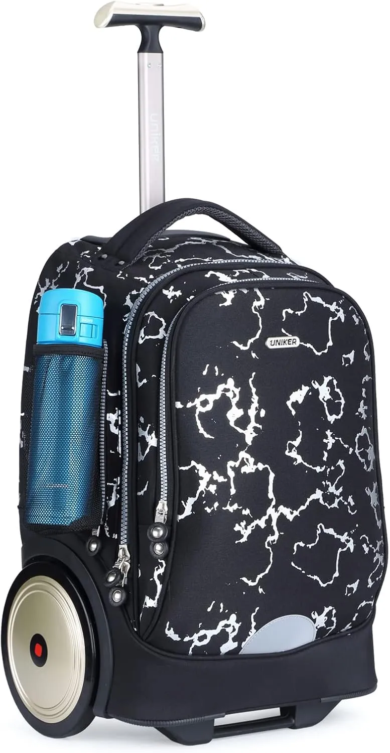 UNIKER Rolling Laptop Bag for 14 Inch Laptop,Roller Bag,Backpack with Wheels,20 Inch Wheeled Computer Bag (Flame)