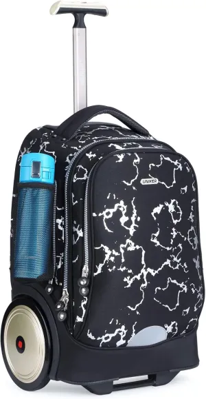 UNIKER Rolling Laptop Bag for 14 Inch Laptop,Roller Bag,Backpack with Wheels,20 Inch Wheeled Computer Bag (Flame)
