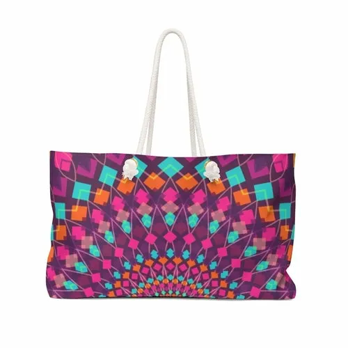 Uniquely You Weekender Tote Bag,  Purple Kaleidoscope