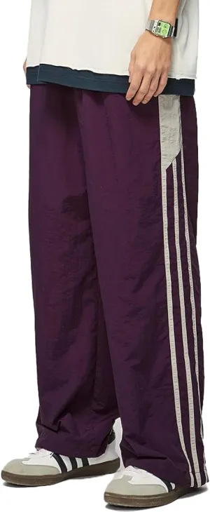 Unisex Y2k Parachute Pants Vintage Baggy Pants Track Pants Y2k Elasitc Waist Relaxed Track Pant for Men and Woman