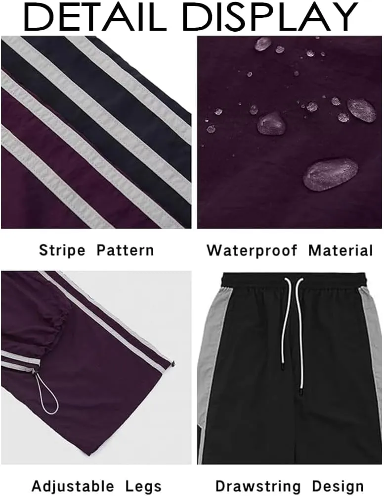 Unisex Y2k Parachute Pants Vintage Baggy Pants Track Pants Y2k Elasitc Waist Relaxed Track Pant for Men and Woman
