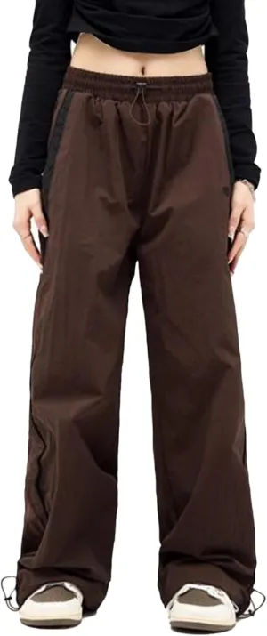 Unisex Y2k Sweatpants Vintage Baggy Pants Hip Hop Track Pants Y2k Parachute Pants for Men and Woman