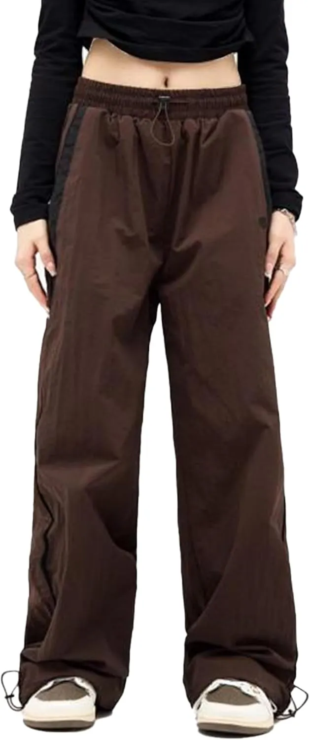 Unisex Y2k Sweatpants Vintage Baggy Pants Hip Hop Track Pants Y2k Parachute Pants for Men and Woman