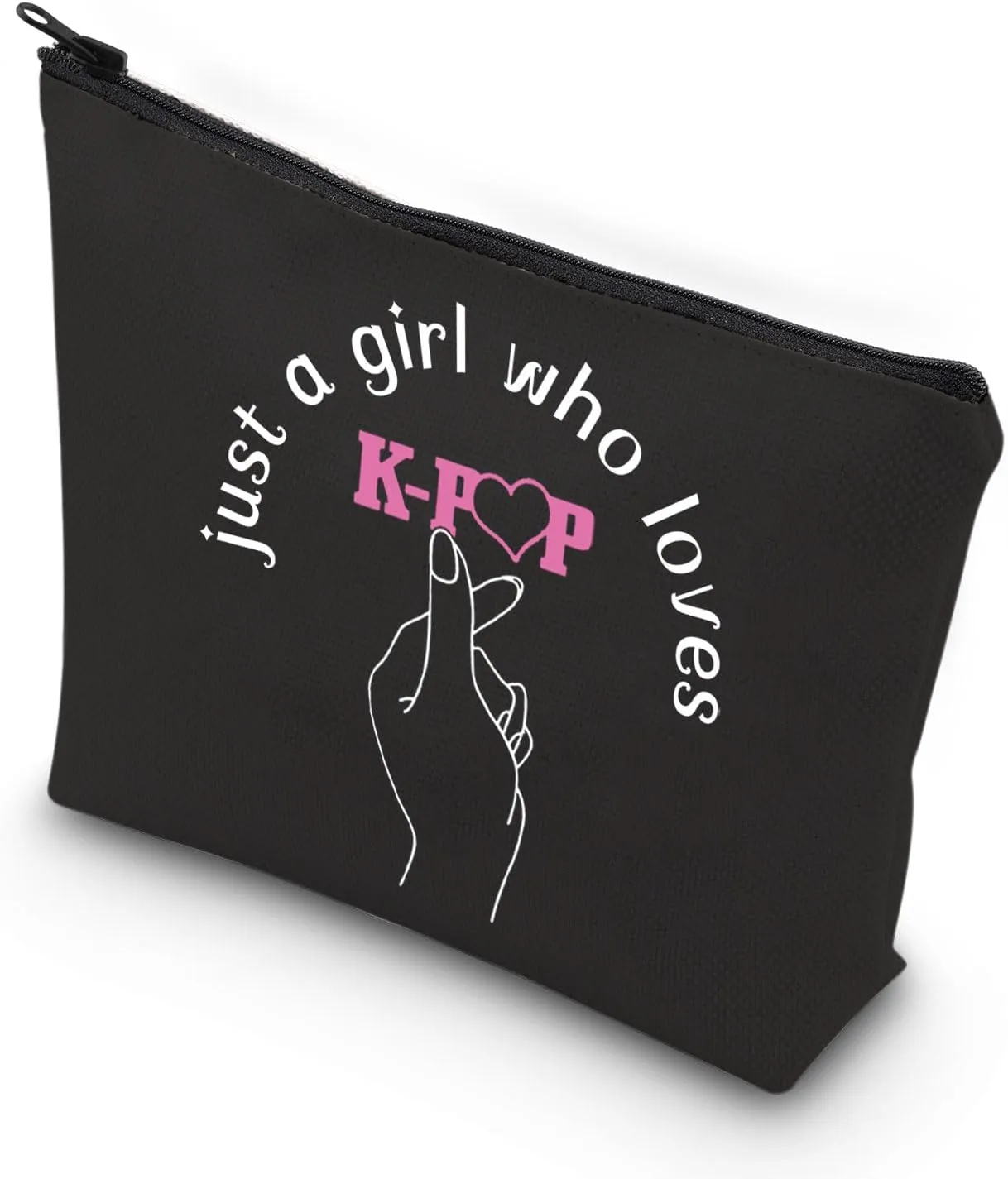 VAMSII K Army Makeup Bag Just a Girl Who Love K Travel Toiletry Bag for K Fans k Lovers (Love K)