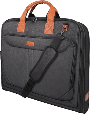 Vangue Garment Bags for Travel Suit Bag Large Carry On Garment Bags with Strap for Business for Airline Hanging Clothes Travel Bag Luggage for Men Dim Gray