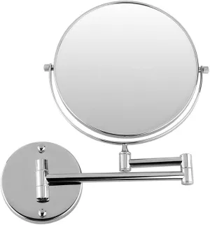 Vanity Mirror,Chrome Round Double-Sided 360 Deg 7X Magnifying Mirror 8" Wall Mounted Mirror Vanity Mirror Cosmetic Mirrors for Make-Up Shaving