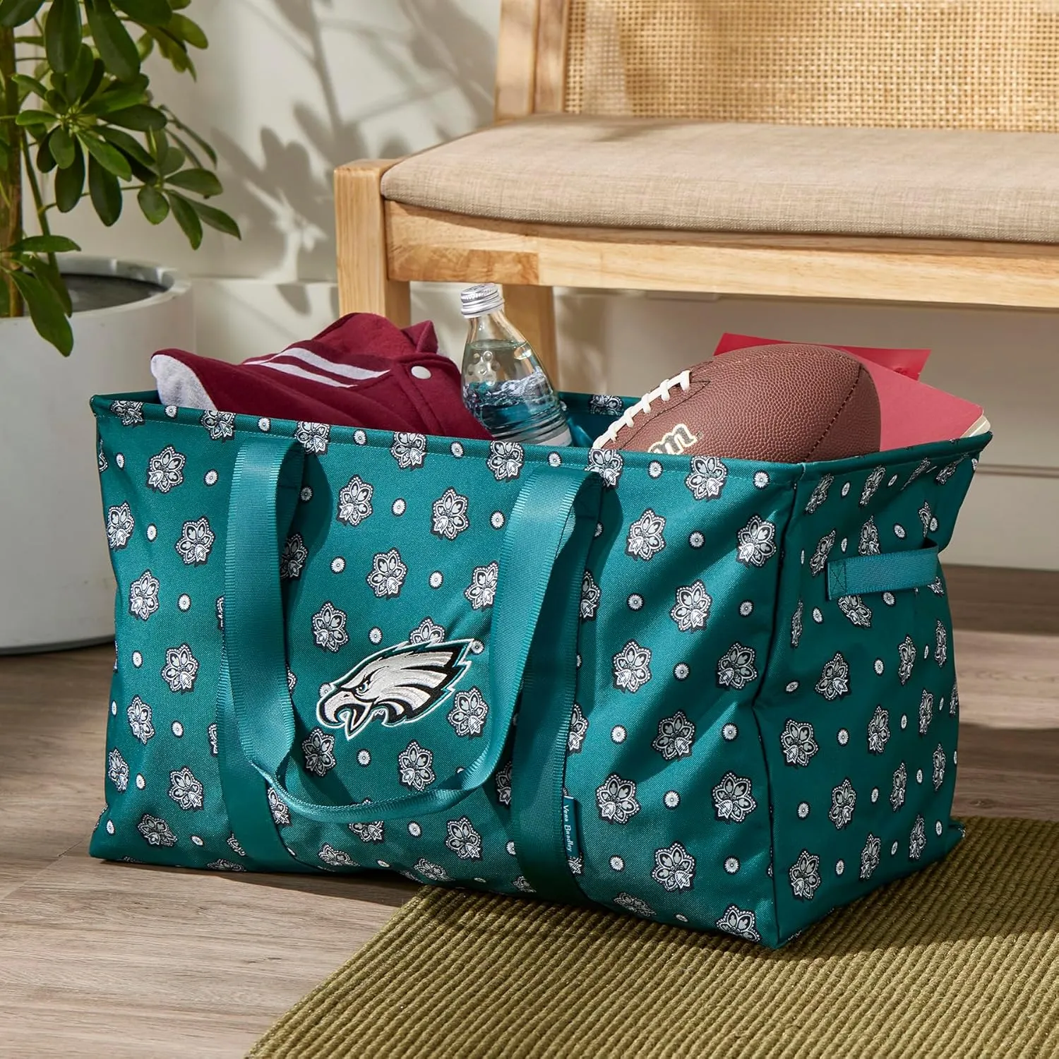 Vera Bradley Women's Recycled Lighten Up NFL Large Car Tote (Multiple Teams Available)