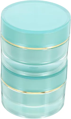 VICASKY 2-piece Acrylic Travel Bottles Compact Leakproof Portable Empty Small Toiletry Skincare Makeup Refillable for Women