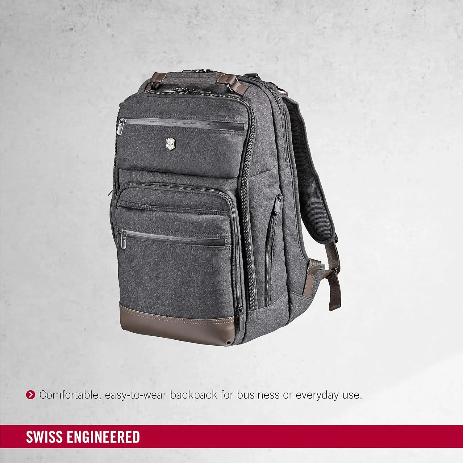 Victorinox Swiss Army Architecture Urban Rath Laptop Backpack Gray
