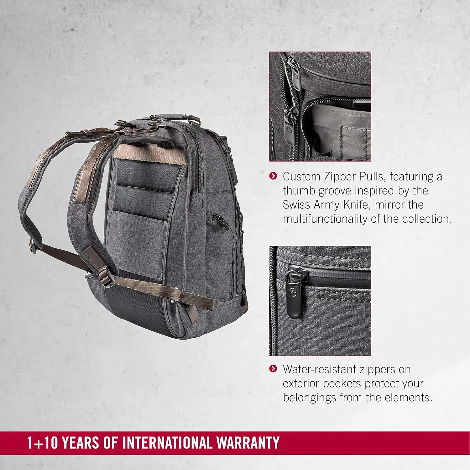 Victorinox Swiss Army Architecture Urban Rath Laptop Backpack Gray