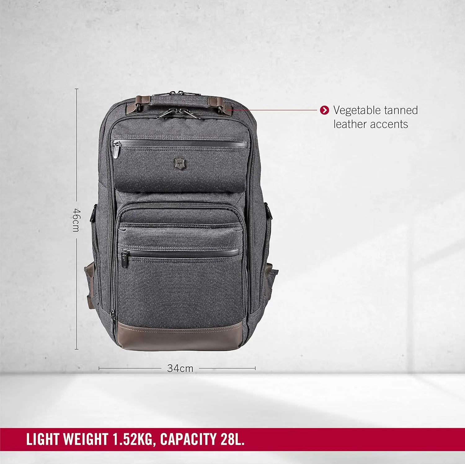Victorinox Swiss Army Architecture Urban Rath Laptop Backpack Gray
