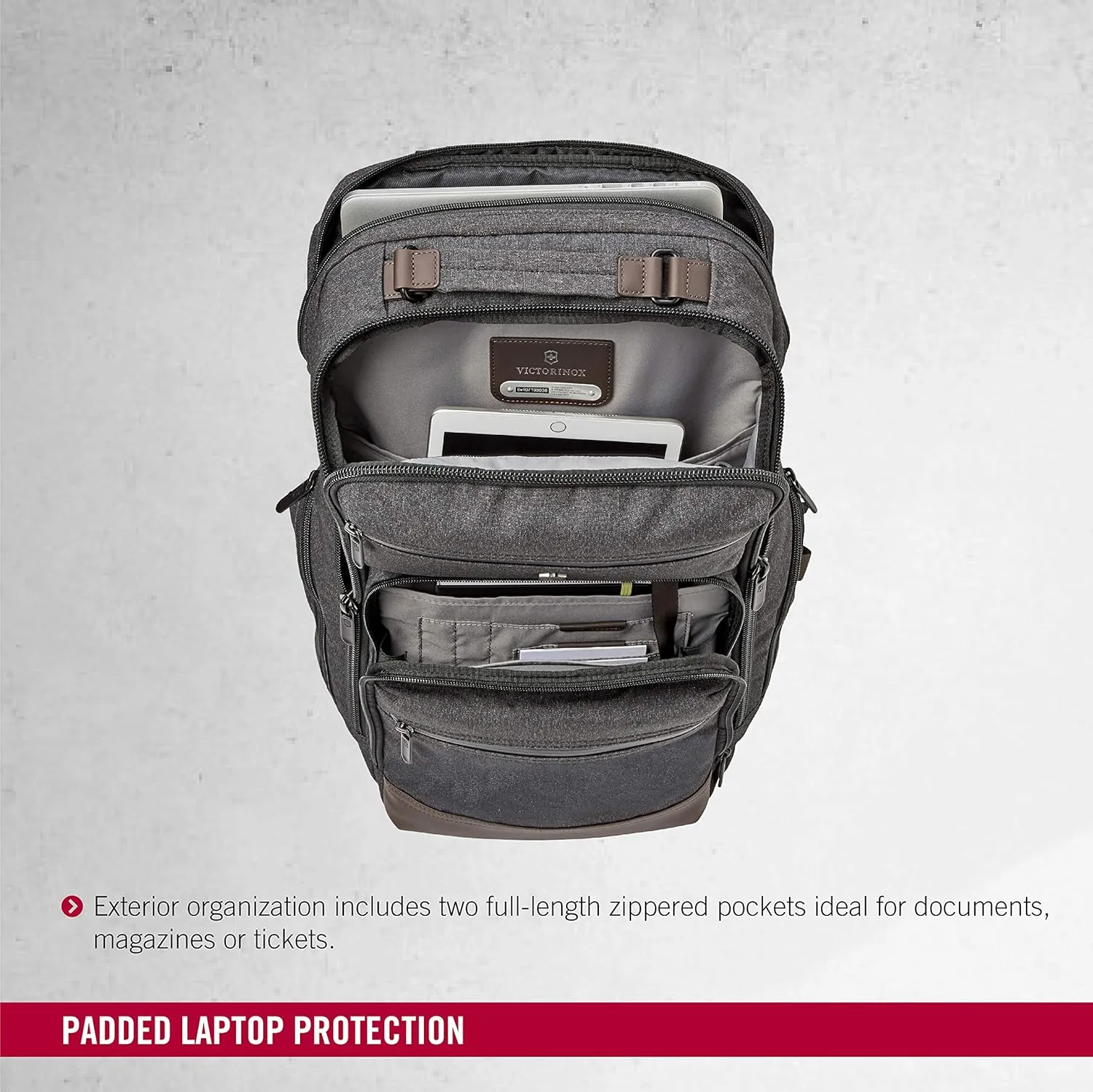 Victorinox Swiss Army Architecture Urban Rath Laptop Backpack Gray