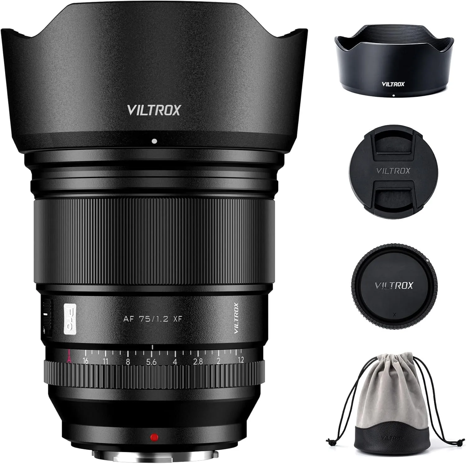VILTROX 75mm f/1.2 F1.2 XF Lens for Fuji-X Mount, Large Aperture Wide Angle APS-C Prime Lens for Fujifilm Camera X-A5 X-A7 X-E1 X-E2S X-H1 X-M1 X-PRO2 X-PRO3 X-T1 X-T10 X-T30II X-T100 X-S10 X-H2S X-T5