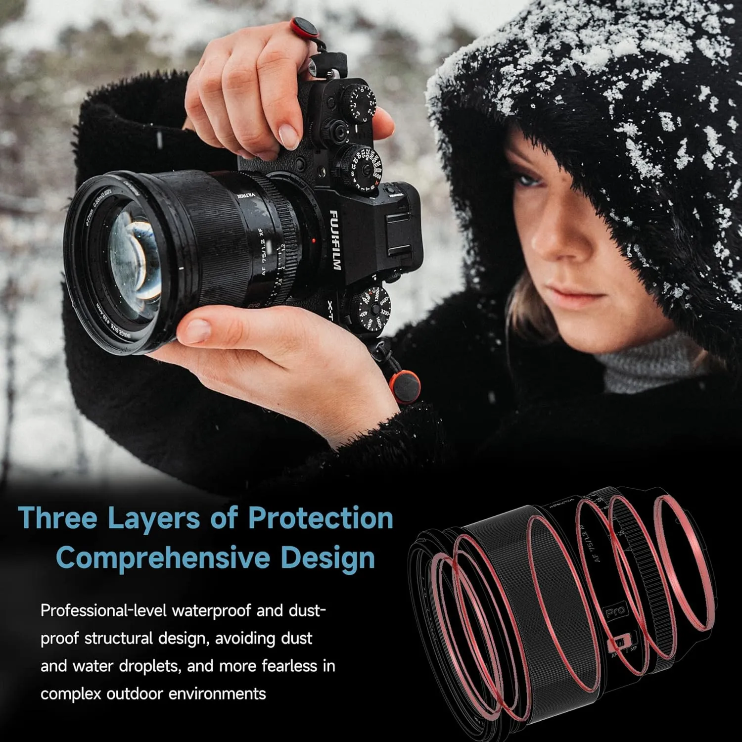 VILTROX 75mm f/1.2 F1.2 XF Lens for Fuji-X Mount, Large Aperture Wide Angle APS-C Prime Lens for Fujifilm Camera X-A5 X-A7 X-E1 X-E2S X-H1 X-M1 X-PRO2 X-PRO3 X-T1 X-T10 X-T30II X-T100 X-S10 X-H2S X-T5