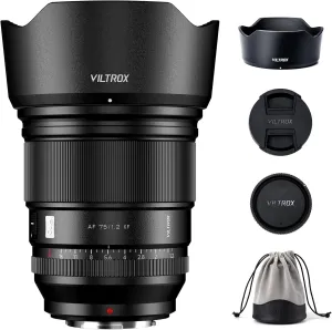 VILTROX 75mm f/1.2 F1.2 XF Lens for Fuji-X Mount, Large Aperture Wide Angle APS-C Prime Lens for Fujifilm Camera X-A5 X-A7 X-E1 X-E2S X-H1 X-M1 X-PRO2 X-PRO3 X-T1 X-T10 X-T30II X-T100 X-S10 X-H2S X-T5