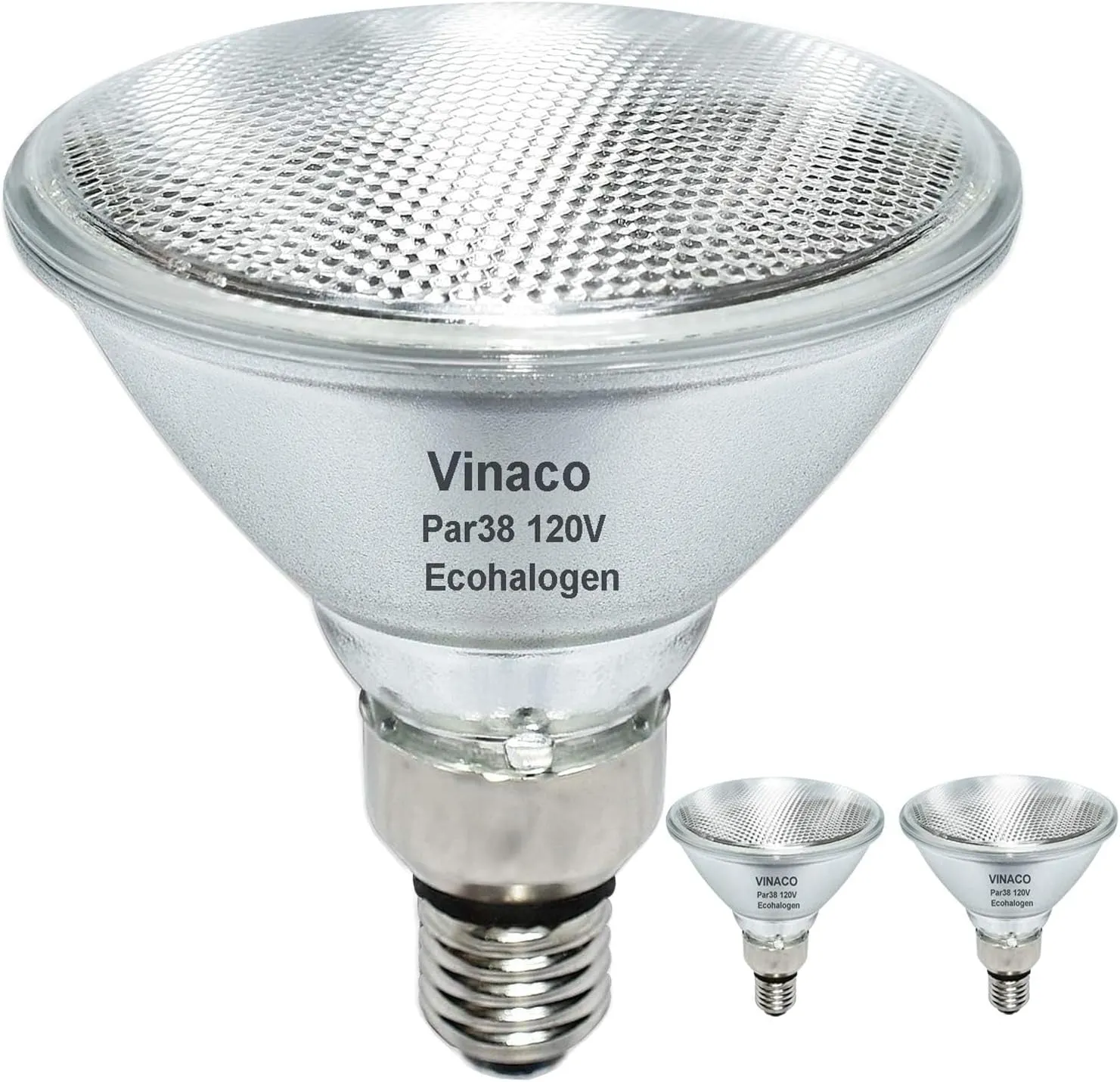 Vinaco PAR38 Halogen Flood Light 80W 120V 1500LM, 2 Pack High Output Halogen PAR38 Dimmable 2800K Warm White with E26 Base, Long Lifespan Outdoor Flood Light Bulbs with CRI100 for Recessed Lighting