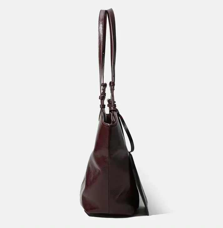 Vintage Large Capacity Genuine leather Shoulder Tote Bag