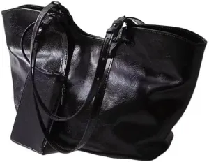 Vintage Large Capacity Genuine leather Shoulder Tote Bag