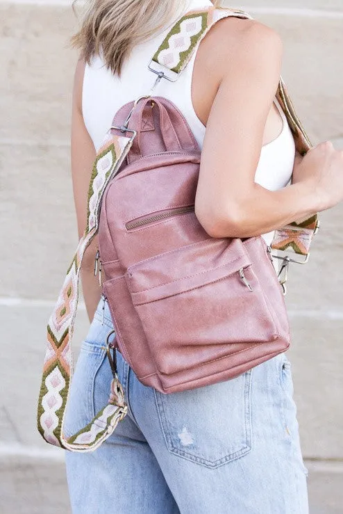 Vintage Modern Simple Nylon  Convertible Backpack Sling
