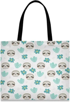 visesunny Large Women Casual Shoulder Bag Handbag Shopping Grocery Canvas Bag