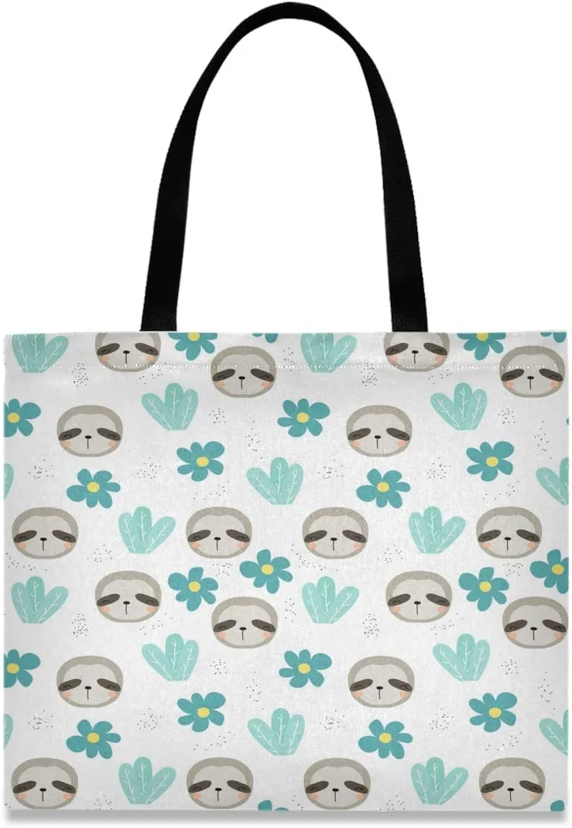 visesunny Large Women Casual Shoulder Bag Handbag Shopping Grocery Canvas Bag