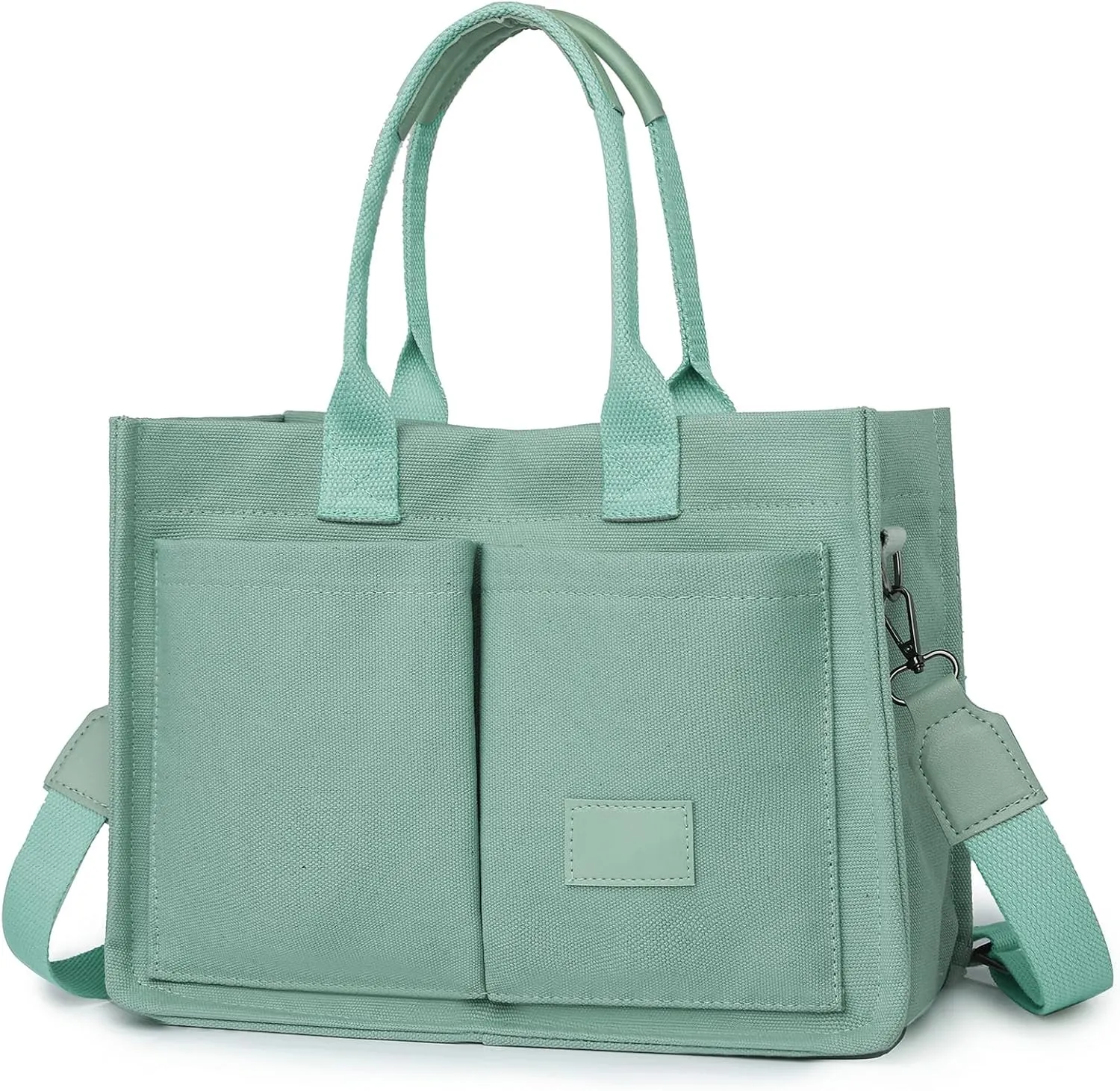 VODIU Canvas Tote Bag for Women,Laptop Bag Work Tote Bag Women Crossbody Purse Handbag Shoulder Travel Messenger Gym Tote
