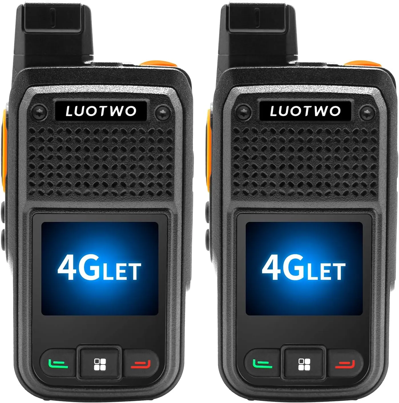 W500 2 Pack Global Walkie Talkie with SIM Card 4G Unlimted Communication Long Range POC Two Way Radios for Adults LTE 8000mAh Intercom 5000KM with GPS Lifetime Use Without Renewal