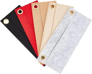 WADORN 5 Colors Felt Insert Organizer, Women Clutch Bag Convertible Lined Pochette Envelope Bag Insert with Eyelet, Inner Pocket for WOC Purse, 6.69x2.76 Inch
