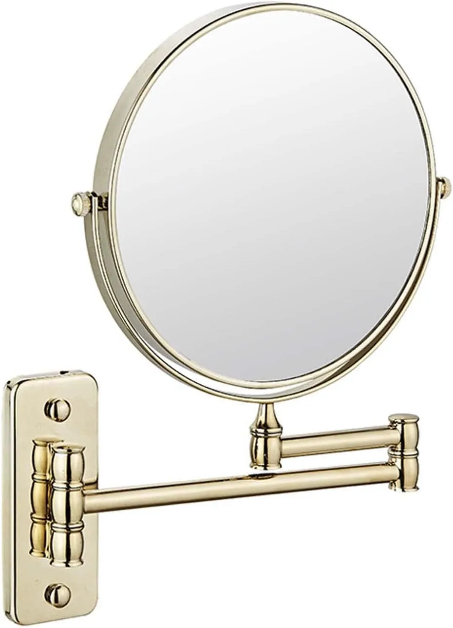 Wall Mounted Makeup Mirror with Magnification, Two-Sided Bathroom Mirror, 3X/5X/7X/10X Magnifying Vanity Mirror, Gifts for Handsome Men and Women, for Makeup and facials.-10X||C
