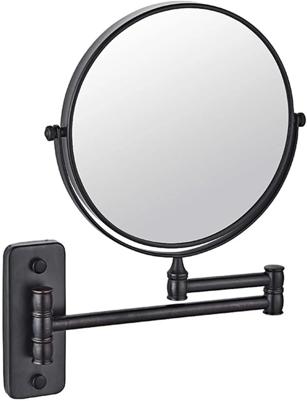 Wall Mounted Makeup Mirror with Magnification, Two-Sided Bathroom Mirror, 3X/5X/7X/10X Magnifying Vanity Mirror, Gifts for Handsome Men and Women, for Makeup and facials.-3X||B