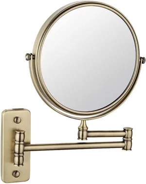 Wall Mounted Makeup Mirror with Magnification, Two-Sided Bathroom Mirror, 3X/5X/7X/10X Magnifying Vanity Mirror, Gifts for Handsome Men and Women, for Makeup and facials.-3X||D