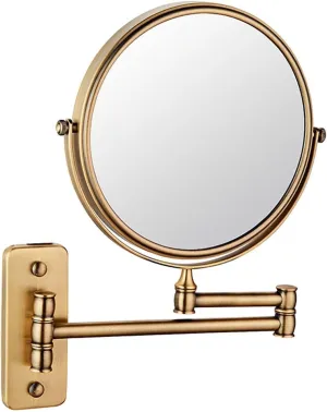 Wall Mounted Makeup Mirror with Magnification, Two-Sided Bathroom Mirror, 3X/5X/7X/10X Magnifying Vanity Mirror, Gifts for Handsome Men and Women, for Makeup and facials.-3X||E