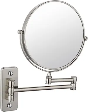 Wall Mounted Makeup Mirror with Magnification, Two-Sided Bathroom Mirror, 3X/5X/7X/10X Magnifying Vanity Mirror, Gifts for Handsome Men and Women, for Makeup and facials.-5X||G