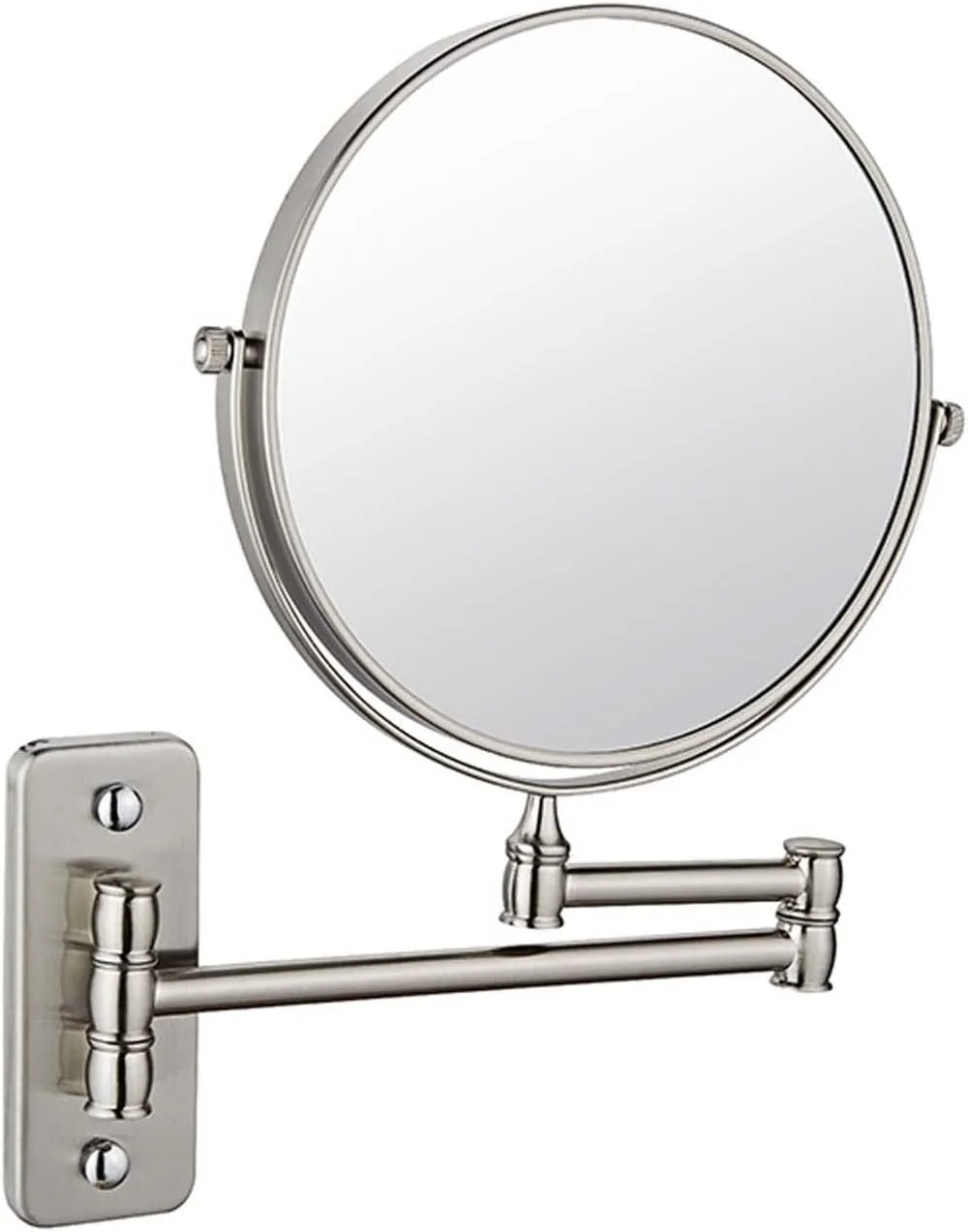 Wall Mounted Makeup Mirror with Magnification, Two-Sided Bathroom Mirror, 3X/5X/7X/10X Magnifying Vanity Mirror, Gifts for Handsome Men and Women, for Makeup and facials.-5X||G