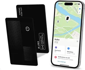 Wallet Tracking Card,Apple Find My(iOS Only, Not Android Compatible), IP68 Waterproof,for Luggage Handbag,Passport 3-Year Long Battery Life
