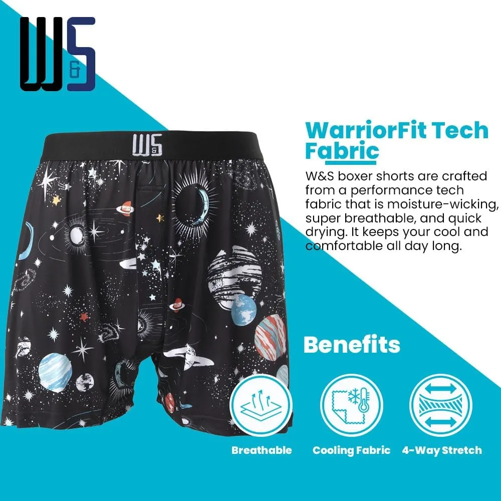 Warriors & Scholars | Mens boxer Shorts | Boxer shorts for men pack of 6 | Printed Mens underwear | Men boxer short underwear