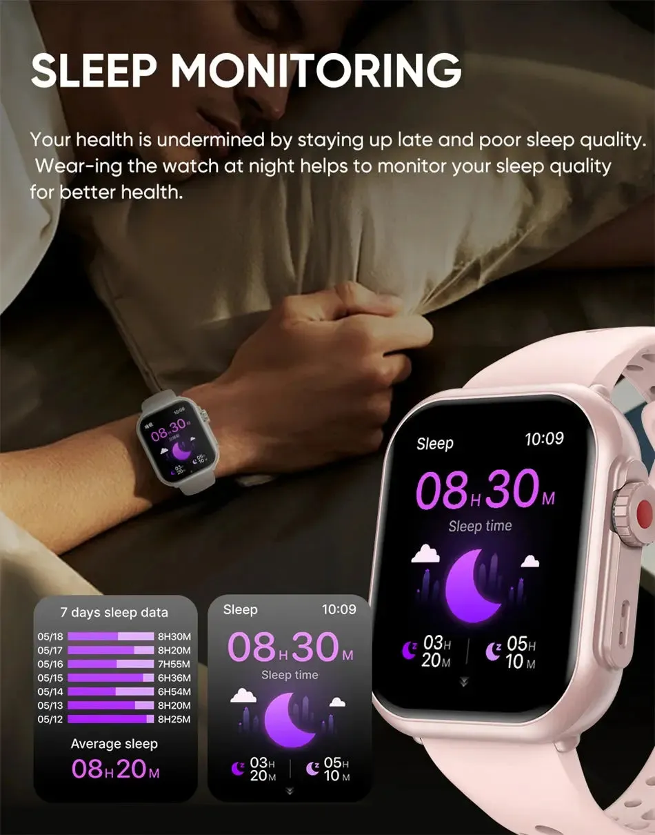 Watch Ultra 2 SE Men Women 1000mAh AMOLED Heart Rate 100 Sport Bluetooth Call GPS Track Waterproof Smart Watch For IOS Android