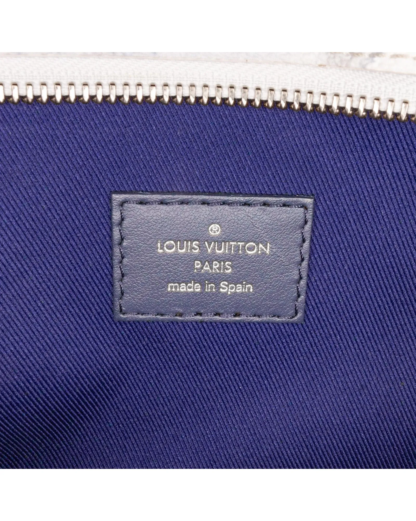 Watercolor Monogram Tote Bag Blue Style