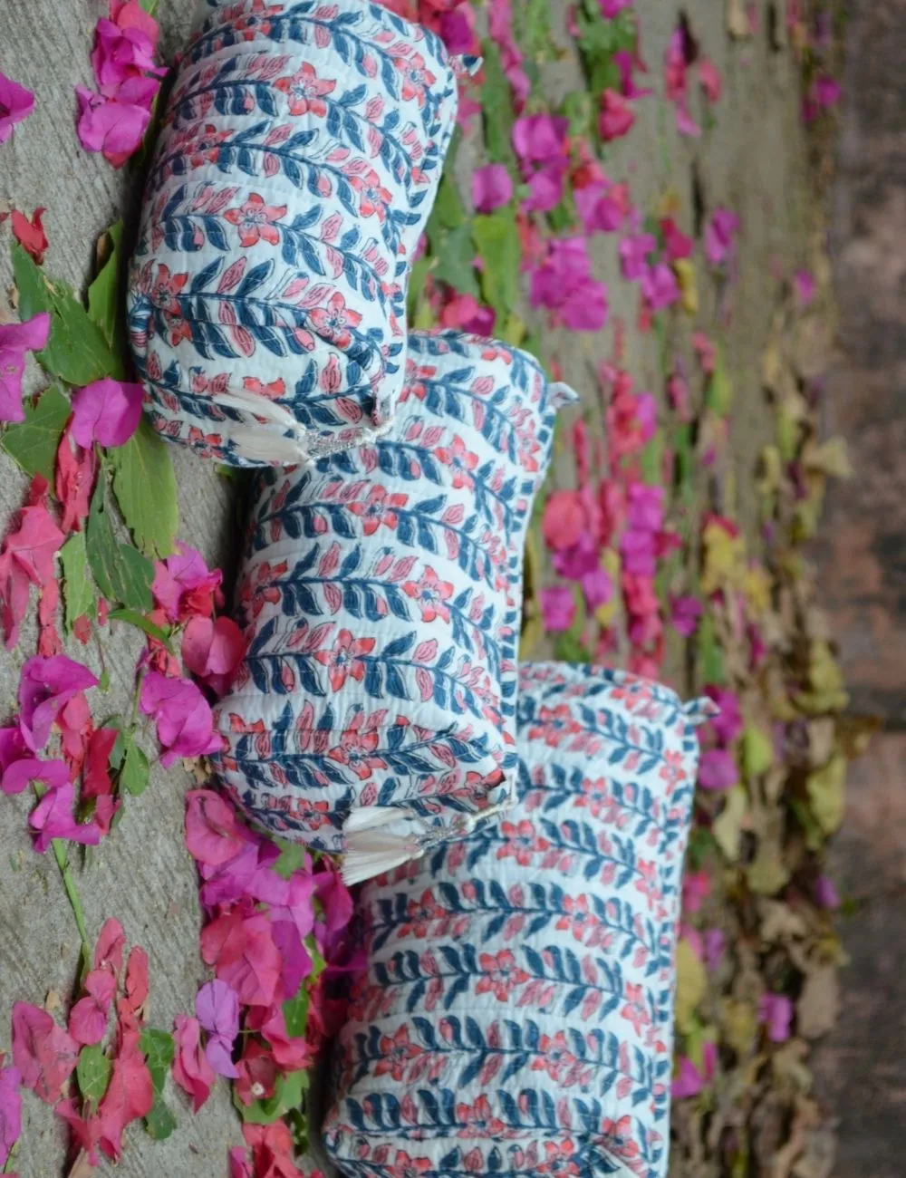 Waterpoof Quilted Women's Cosmetic Bag Soft Cotton Fabric