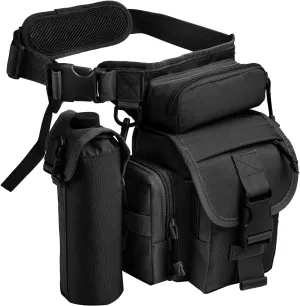 Waterproof Military Tactical Drop Leg Pouch Bag Type B Cross Over Leg Rig Outdoor Bike Cycling Hiking Thigh Bag
