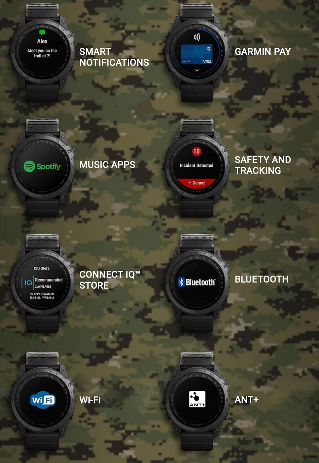 Wearable4U - Garmin tactix 7 GPS Tactical Smartwatch with Bundle (tactix 7 Standard, Black Earbuds)