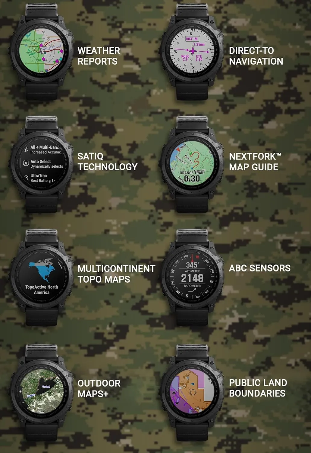 Wearable4U - Garmin tactix 7 GPS Tactical Smartwatch with Bundle (tactix 7 Standard, Black Earbuds)