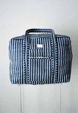Weekender Bag in Navy Stripe